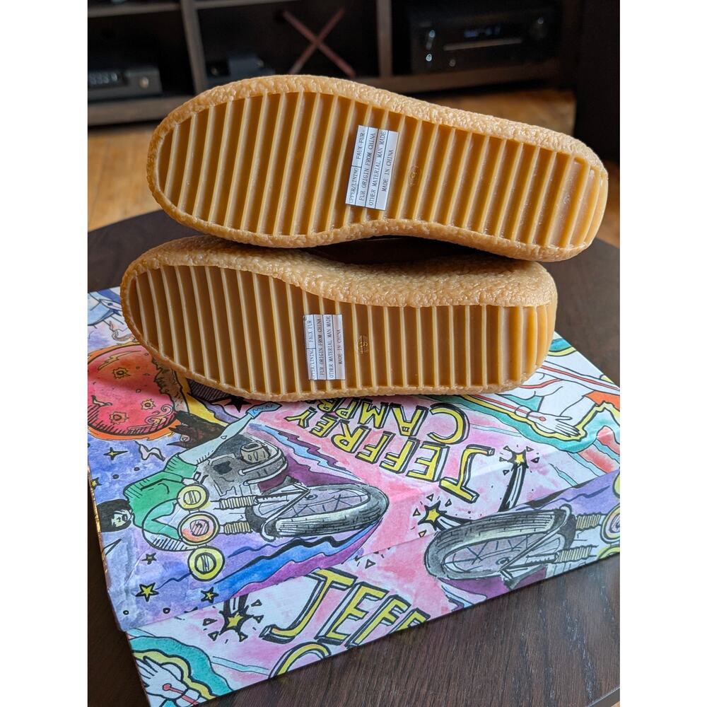 NIB Jeffrey Campbell Milono Platform Boots Suede Sherpa Wedge Tan Combo Womens 9 - Picture 5 of 5